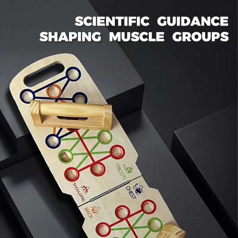 Wooden Portable Push up board, foldable fitness strength training pushup