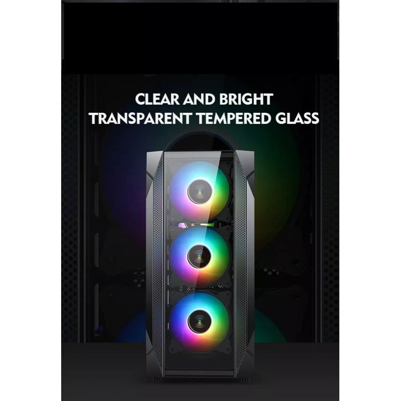 Computer Case Gaming PC case, Condition is new, ATX, M-ATX,