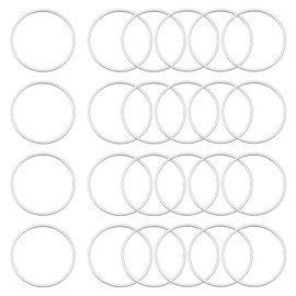 UNICRAFTALE Pack of 50 Stainless Steel Connecting Rings 30 mm Round Ring Hollow Ring Charms Frame Connector Metal Jewellery Connectors for DIY Jewellery Making