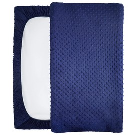 Funda para cambiador, súper suave, respetuosa con la piel, transpirable, lavable, para bebé, niño y niña (azul estate)