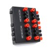 Mini 2-IN-4-OUT Stereo Audio Selector Amplifier Switcher Box Speaker Splitter