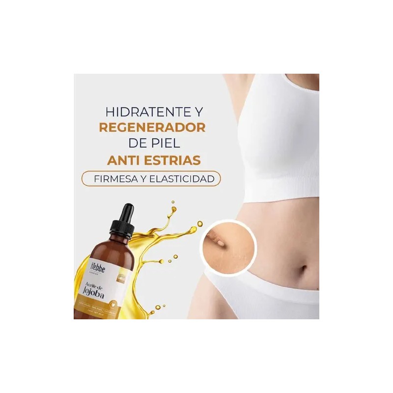 Aceite Facial Rosa Mosqueta y Jojoba 50ml Hebbe Cosmetics Día