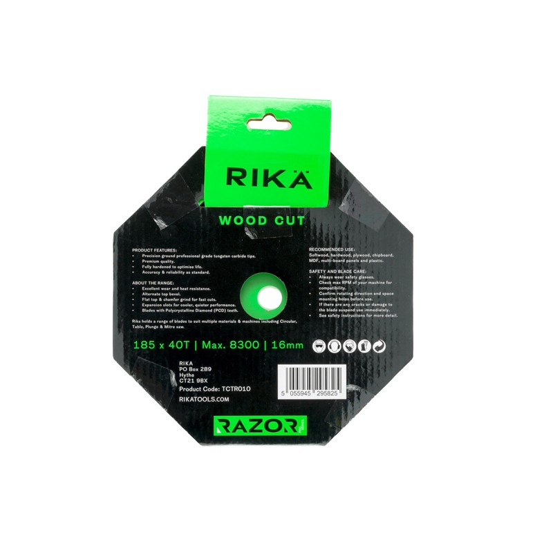 Rikä TCTR010 Razor Pro TCT Circular Saw Blade 184mm x