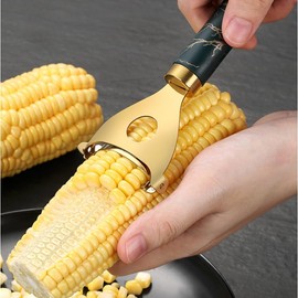 LAKYMIE Corn Peeler Corn Stripper Cob Remover Corn Cutter Peeler Stainless Steel Corn Cob Stripper Tool with Ergonomic Handle