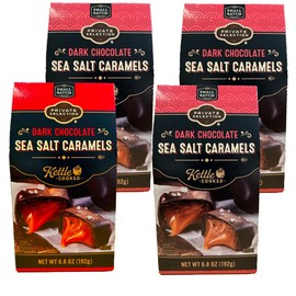 generic Dark chocolate Sea Salt Caramel Private Selection Kettle Cooked 6.8 oz pack of 4, Big