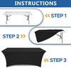 Enjoyidea Spandex Table Cloths for 8 Foot Rectangle Tables-6 Pack