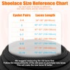 DELELE 2 Pair Oval Shoes laces Half Round 1/4"Athletic Shoelaces