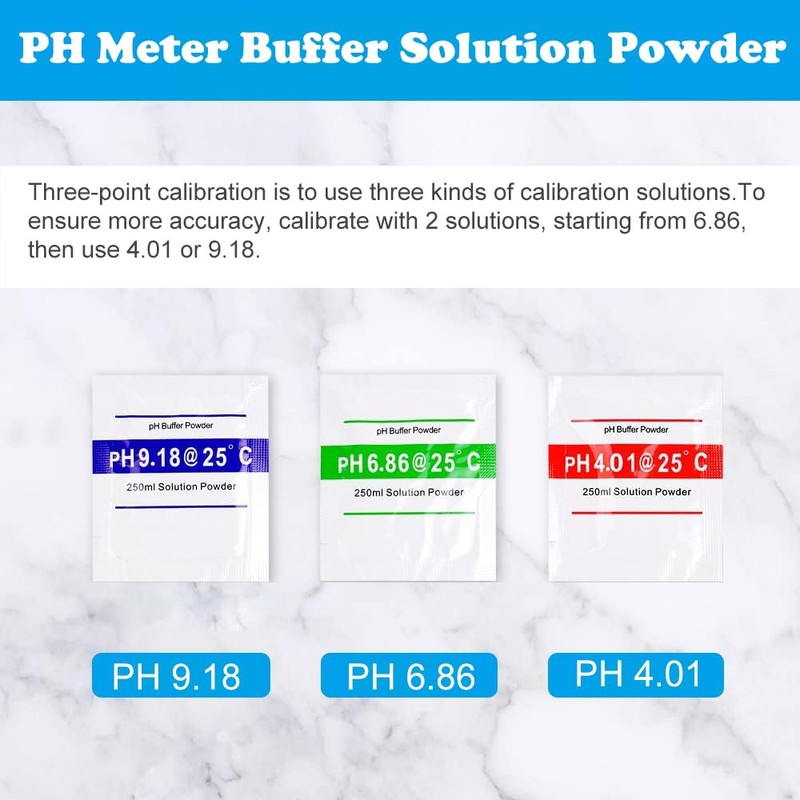 Nynelly pH Meter Buffer Solution Powder, 15 Pack