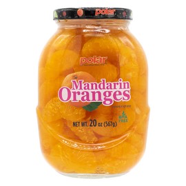MW Polar Mandarin Oranges in Light Syrup, glass jar 20oz (Pack of 6)