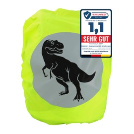 EANAGO T-REX Premium Rain Cover for School Bags and Backpack with Large Safety Reflector 100% Waterproof Universal Fit Rain Cover Rain Cover Rain Cover Rain Cover Rain Cover, yellow