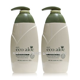 Rose Eco Aloe Body Essence 500mlx2ea Lotion Emulsion / 로제 에코 알로에 바디에센스 500mlx2ea 로션 에멀젼