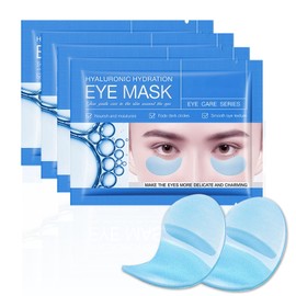 Pack of 60 Eye Pads Hydrogel Masks with Hyaluron, Eye Pads Against Dark Circles, Deep Hydration Moisturising Eye Pad Mask, Reduces Dark Circles and Puffiness, Anti-Wrinkle (Blue)