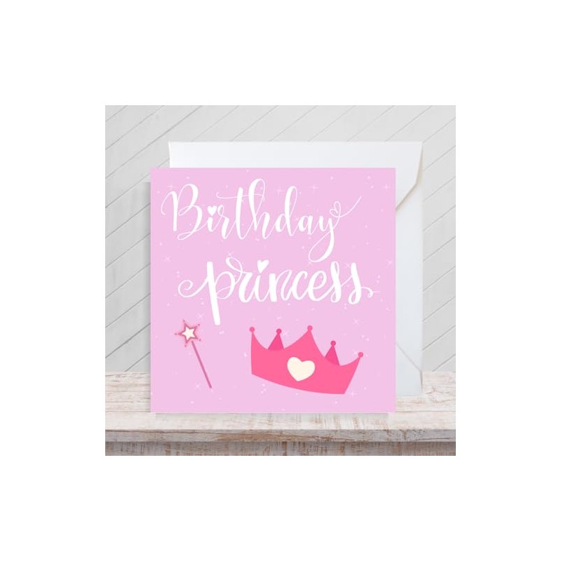 Second Ave Pink Princess Baby Children's Square Card For Girl