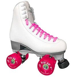 Jackson - Finesse Viper Outdoor Roller Skates for Women and Girls, Atom Pulse Lite Wheels with Vinyl-Coated Quad Boot, (White)