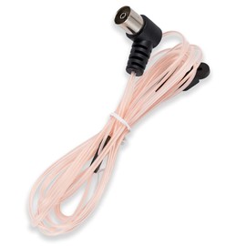POBADY FM Radio Antenna Dipole Antenna 75 Ohm Pink T Type Indoor Antenna Push on TV/PAL Female Socket Connector Compatible with Stereo Receiver Home Amplifier Car Radio
