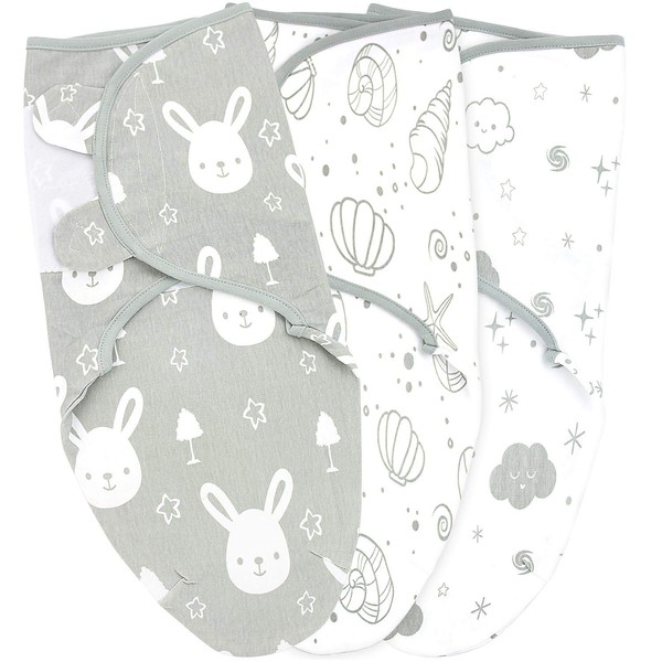 Baby Swaddle Blanket Boy Girl, 3 Pack Large Size Newborn