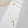 Gold Fish & Pearl Pendant Necklace Dainty Ocean Charm Chain
