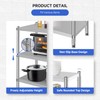 Garvee Stainless Steel Shelves,24x14x45 in Storage Shelf 4-Tier Heavy Duty