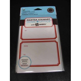 Martha Stewart Home Office with Avery Shipping Labels 2 1/2" X 3 3/4"- 18 Labels with Red Border