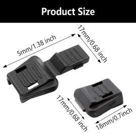 pson 50PCS Black Zipper Pulls Cord End Cap, Plastic Cord Lock Ends for Backpack Accessories, Drawstrings, Bag