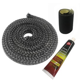 Protalwell Wood Stove Gasket, 7/8" Grey Color Fiberglass Gasket, 72" Length