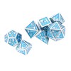7pcs Polyhedral Dice Set Clear Number Metal Glossy Odorless Table