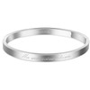 Aurstore® 316L Stainless Steel Slim Bangle Bracelet with Inspirational Phrases.