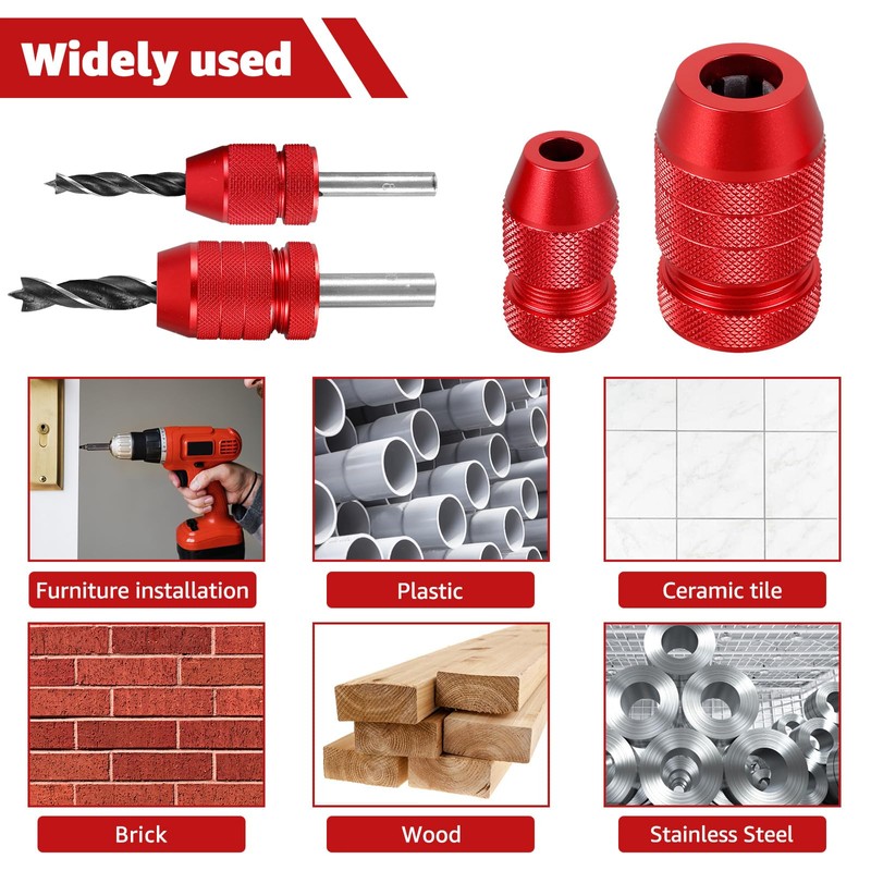 Abizarch 2Pcs Drill Depth Stop, Adjustable Drill Bit Stop Collar