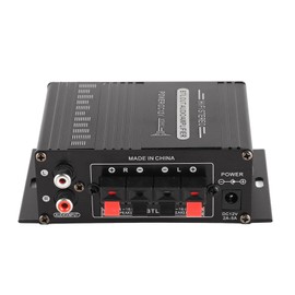 Stereo Amplifier 12V Car Stereo Audio Amplifier, Car Audio Subwoofer Amplifier, Portable Mini Amplifier with Clear Sound Quality for Car, Motorcycle, Home (AK270)