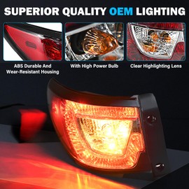 BeamTrack Tail Lights Assembly Compatible with 2013 2014 2015 2016 2017 Chevy Traverse Left Driver Side Rear Taillights Brake Turn Signal Lamp Halogen Lighting Replace: 84266019 23301756