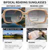 JM Classic Bifocal Reading Glasses Square Stylish Gradient Sunglasses Readers