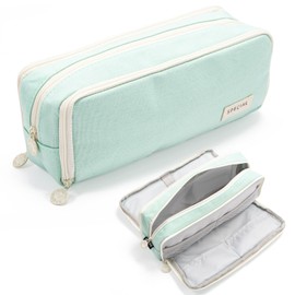 Pencil Case Adult, Large Pen Pencil Pouch, Pen Holder Desk Organizers and Storage for Middle High School Supplies for College Students Girls Teens Adults (Style-A, Light Green)