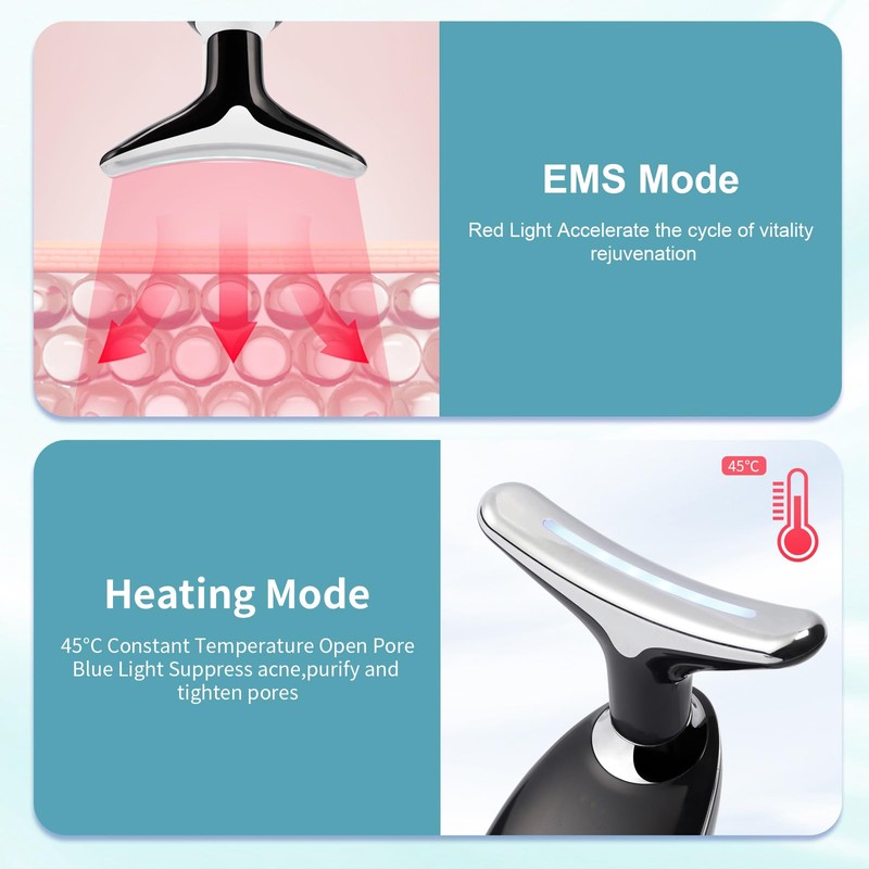 Face Massager Against Wrinkles, 7-in-1 Face Beauty Device with 3