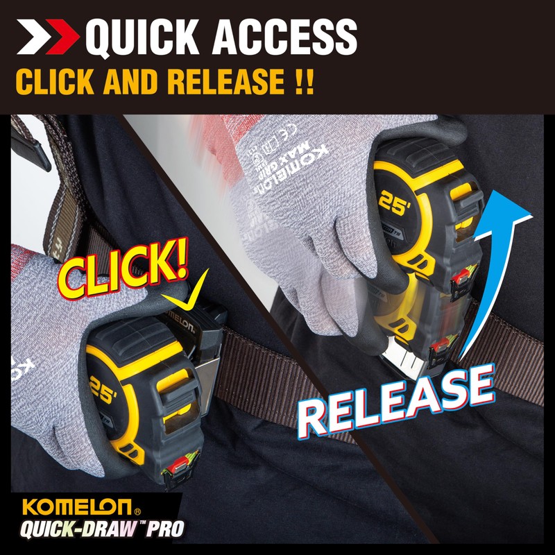 Komelon Quick Draw Pro - Tape Measure Holster/Holder