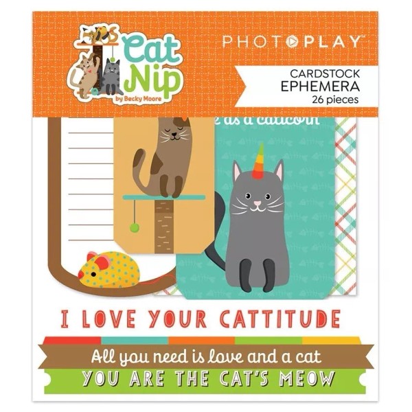 PhotoPlay Paper CAT NIP - Ephemera Die Cuts 30 pieces