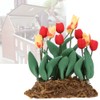 1:12 Miniature Dollhouse Flower Tulip Decoration Garden Room Decor Accessory
