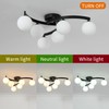 Wumydumy Mid Century Glass Globe Semi Flush Mount Ceiling Light