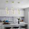 zhllmq Pendant Lighting for Kitchen Island LED Dimmable Modern Gold