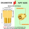 HONSNKS 4 PCS Brass Pipe Fitting 3/8" NPT Female Thread