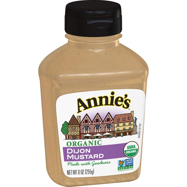 Annie's Dijon Mustard, Certified Organic, Gluten Free, Non-GMO, 9 oz (Pack of 6)