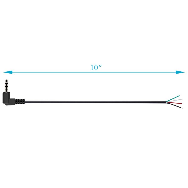 Fancasee 2-Pack 3.5mm 1/8" to Speaker Wire TRRS Stereo Right