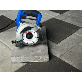 Trabo 4 Inch Masonry Segmented Rim Diamond Bond Blade for Cutting Cement, Pavers, Concrete with Rebar, Natural Stone and More, with 7/8 Inch Arbor with 5/8 Inch Reducer Ring