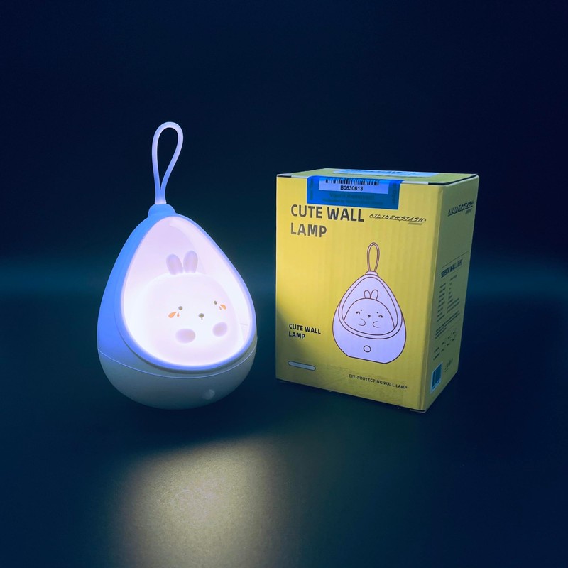 MYCYBERSTASH Cute Bunny Lamp: Smart, Sensor-Powered & Rechargeable (Blue)