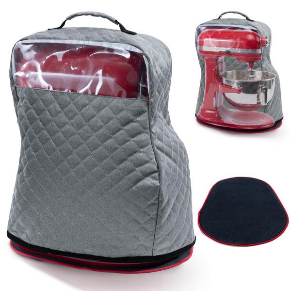 BAGSPRITE Stand Mixer Cover with Appliance Sliders Compatible with KitchenAid