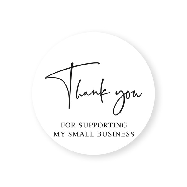 105 x Thank You For Supporting My Small Business Stickers