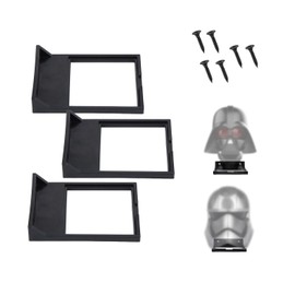 Gosknor 3pcs Wall Mount Display Shelves Stand Compatible with Helmet, Sturdy & Sleek Hanging Display Shelf with Screws for All Standard Sizes