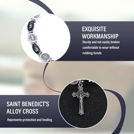 1 Catholic Rosary Rosary Necklace for Men Communion Rosary with Cross Retro Cross Elegant for Christening Communion Wedding Communion