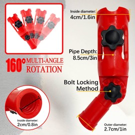 WYXDSDEV Multi-Angle Paint Brush Extender Red, Paint Edger Tool for High Ceilings, Extension Pole Attachment Holder for Paint Brush,Roller, Scraper, Rotating Head, Paint Pole Extension Device