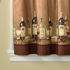 CHF Wines Kitchen Curtain Set 24-inch Length, Multi