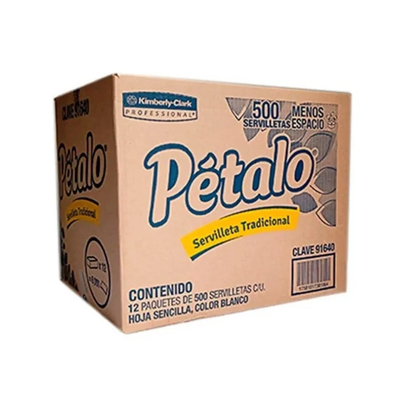 Servilleta Petalo 500 Hojas Dobles 12 Paquetes